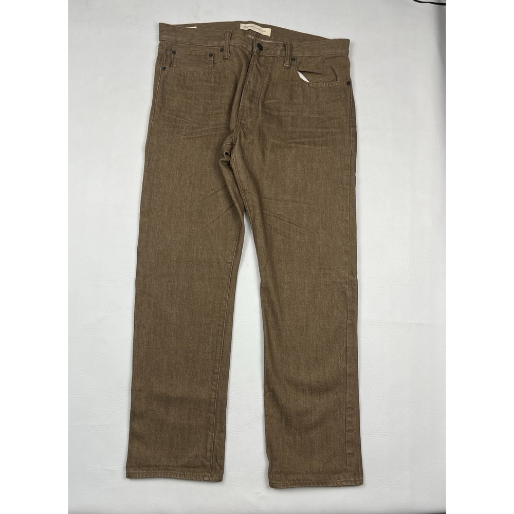 Gap Selvedge Jeans Mens 34x30 Brown Japanese Denim Pants 1969 Straight Regular